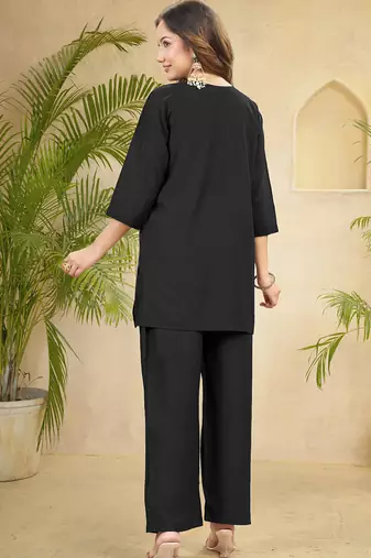 Black heavy rayon co-ords set