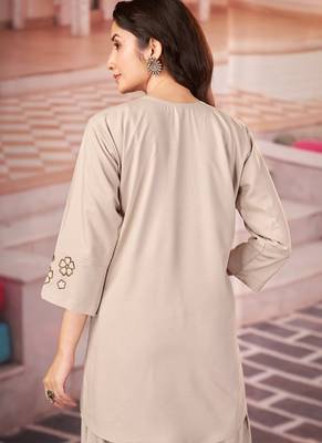 Cream heavy rayon co-ords set 2