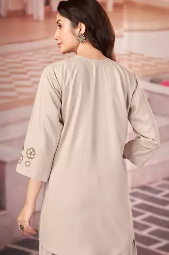 Cream heavy rayon co-ords set