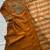 Dark orange pure mul chanderi kurti pant dupatta set