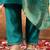 Rama green marina silk kurti pant dupatta set