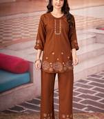 Coffee heavy rayon co-ords set