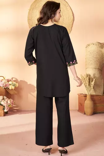 Black heavy rayon co-ords set