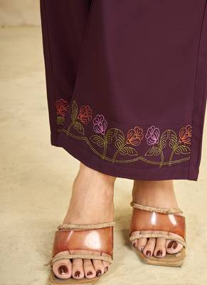 Wine heavy rayon co-ords set 3
