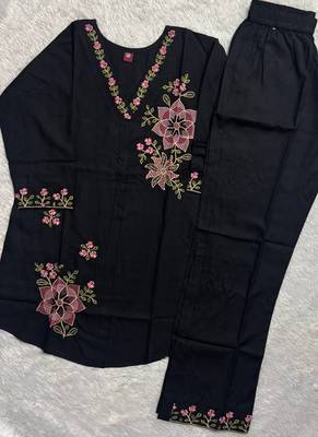 Black heavy rayon co-ords set 5