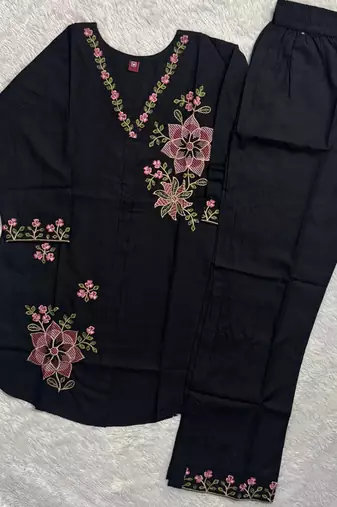 Black heavy rayon co-ords set