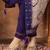 Purple marina silk kurti pant dupatta set
