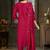 Pink marina silk kurti pent dupatta