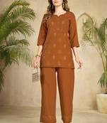 Coffee heavy rayon co-ords set