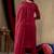 Pink roman silk kurti pant dupatta set