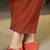 Rust marina silk kurti pent dupatta