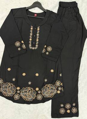 Black heavy rayon co-ords set 3