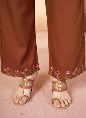 Coffee heavy rayon co-ords set 3
