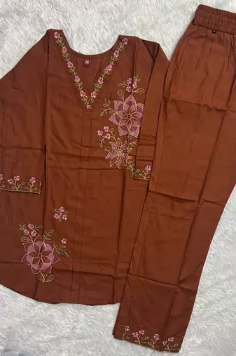 Coffee heavy rayon co-ords set