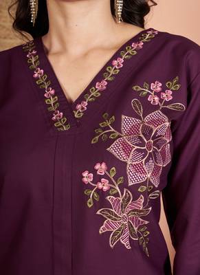 Wine heavy rayon co-ords set 3
