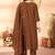 Coffee marina silk kurti pent dupatta