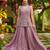 Lavender heavy embroidered cosmos silk kurta sharara set with beads work and dupatta