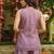 Lavender heavy embroidered cosmos silk kurta sharara set with beads work and dupatta