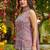 Lavender heavy embroidered cosmos silk kurta sharara set with beads work and dupatta