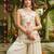 Off-white heavy embroidered cosmos silk kurta sharara set with beads work and dupatta
