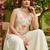 Off-white heavy embroidered cosmos silk kurta sharara set with beads work and dupatta