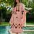 Pink embroidered chanderi silk kurta pant set with hand kodi lace and dupatta