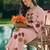 Pink embroidered chanderi silk kurta pant set with hand kodi lace and dupatta