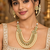 Cream pearl kundan layered necklace set