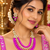 Pink Kundan Bead Layered Necklace Set