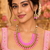 Pink Kundan Charm Statement Necklace Set