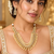 Cream pearl kundan statement necklace set