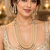 Cream pearl kundan layered necklace set