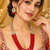 Red Kundan Triple Strand Necklace Set