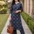 women ethnic motifs printed regular cotton kurta with trousers