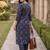 women ethnic motifs printed regular cotton kurta with trousers