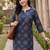 women ethnic motifs printed regular cotton kurta with trousers