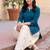 women ethnic motifs regular cotton kurti with patiala