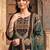 women ethnic motifs printed regular cotton kurta with trousers & with dupatta
