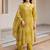 women ethnic motifs embroidered regular thread work cotton kurta with trousers & with dupatta
