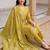 women ethnic motifs embroidered regular thread work cotton kurta with trousers & with dupatta