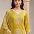 women ethnic motifs embroidered regular thread work cotton kurta with trousers & with dupatta