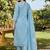 women floral embroidered regular thread work cotton kurta with trousers & with dupatta