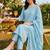 women floral embroidered regular thread work cotton kurta with trousers & with dupatta