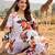 women floral printed regular kurta with trousers