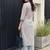 women ethnic motifs printed regular cotton kurta with trousers