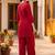 women floral embroidered regular thread work cotton kurta with patiala