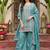 women ethnic motifs embroidered regular thread work kurta with palazzos & with dupatta