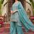 women ethnic motifs embroidered regular thread work kurta with palazzos & with dupatta