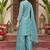 women ethnic motifs embroidered regular thread work kurta with palazzos & with dupatta