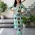 women printed regular cotton kurta with trousers